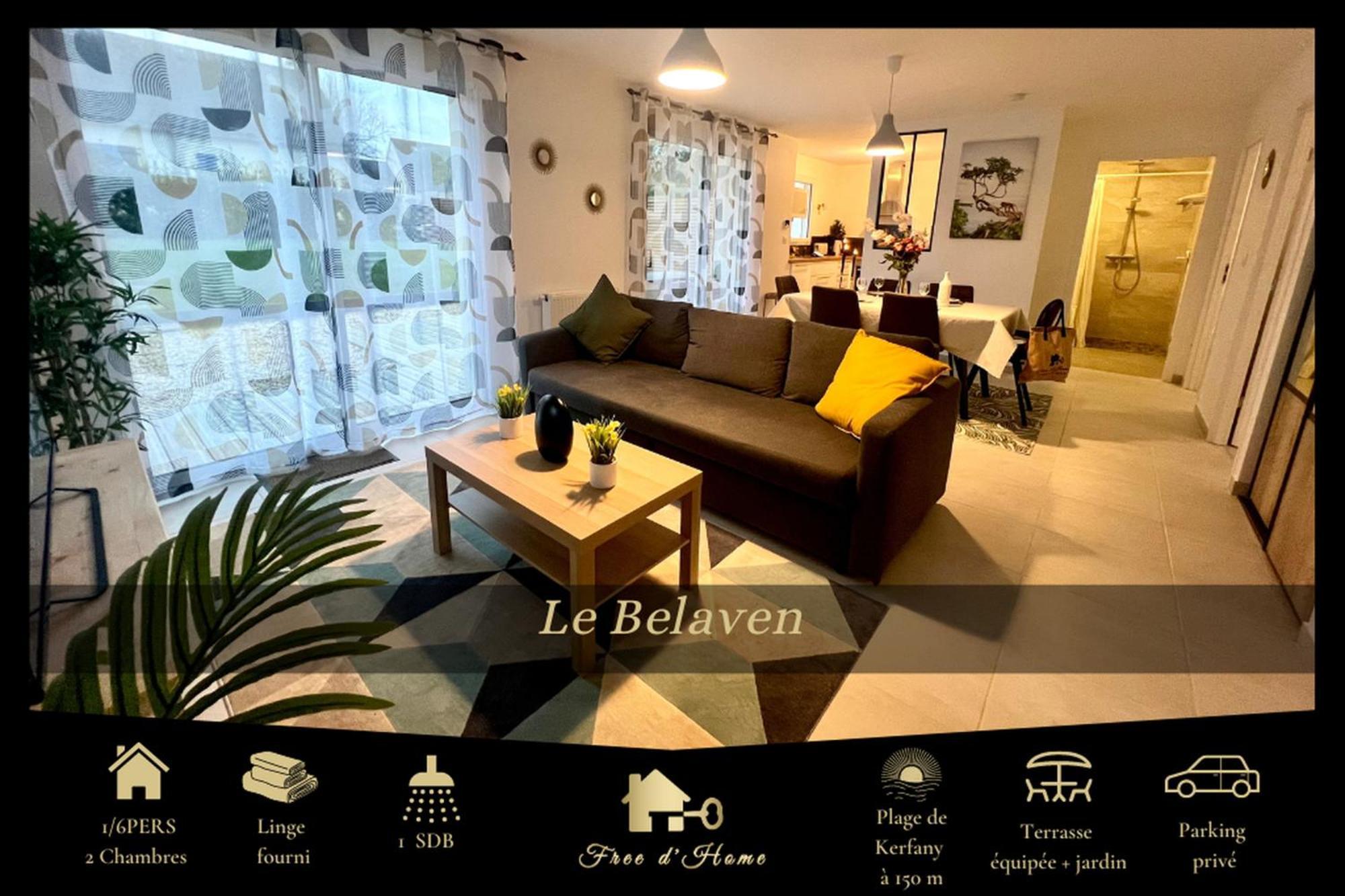 Le Belaven, Neuf, Cosy, Terrasse, Jardin, Kerfany Plage, 1 A 6 Pers Моелан-сюр-Мер Екстер'єр фото